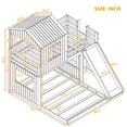 thumbnail image 3 of Harper & Bright Designs Twin Over Full Bunk Bed With Slide Wooden House Bunk Bed Playhouse Beds For Kids White, 3 of 12