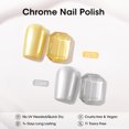thumbnail image 4 of Gellen Nail Polish, Quick Dry 2 Colors Metallic Sliver Gold & Base Top Strengthener 3-in-1 Nail Polish Set Xmas Halloween Nail Lacquer Set, Gift for Women Home Nail Art, No UV Lamp Needed, 0.33 Fl.oz, 4 of 10
