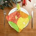 thumbnail image 2 of GZHJMY Cloth Napkin Orange Lime Lemon Grapefruit Kitchen Dining Table Decor for Family Gathering Dinner Napkin Festive Party Favors 1 Pack 20" × 20", 2 of 6