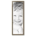 thumbnail image 2 of ArtToFrames 16" x 49" Aged White Gold Picture Frame, 16x49 inch Silver Wood Poster Frame (WOM-2036),  Pack, 2 of 7