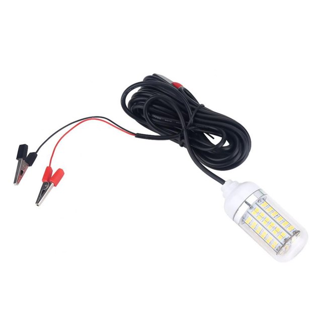 RV Lámpara de pesca submarina impermeable 12V 15W 36/108 luces LED para buscador de peces con cable de 5 m - luz blanca (estilo: 108 cuentas LED)