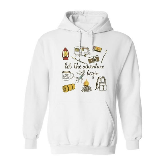 Let The Adventure Begin! Hoodie Men -Image by Shutterstock, Male Large