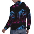 thumbnail image 6 of Naloa Futuristic Purple Panther Men's Casual Hooded Collar Drawstring Hoodies Pullover Sweatshirts Casual Long Sleeve Shirts-3X-Large, 6 of 7