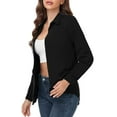 thumbnail image 4 of HAOMEILI Womens Casual Button Down Shirts V Neck Long Sleeve Collared Office Work Blouses Tops, 4 of 7