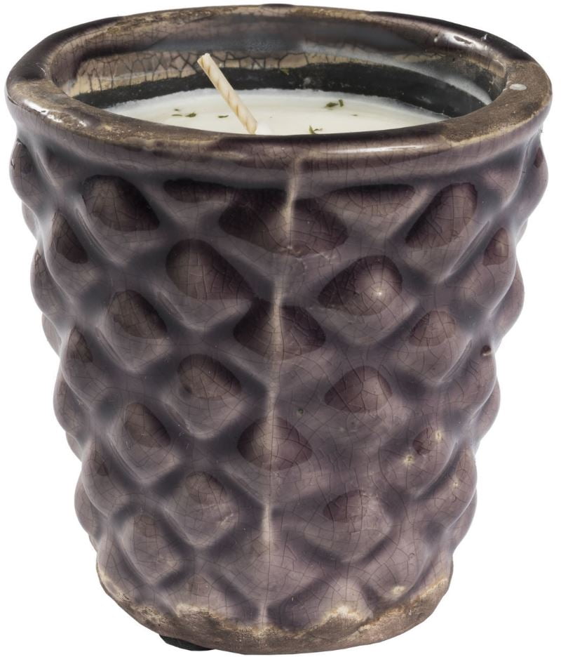 English Garden Vase Candle White Peach and Clove