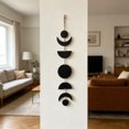 thumbnail image 5 of Gallickan Phase Wall Decor, Wooden Hanging Ornament for Bedroom Living Room Apartment Office, 1pc Moon and Sun Connected Art, Modern Boho Farmhouse Wall Art, Style C, 5 of 9