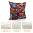 thumbnail image 4 of ONETECH  Quilt Throw Pillow Cushion Cover Image Print of a Cultural Tile Pattern from Bali Indonesia Floral and Rich in Color, Double-Side Digital Print Decor,Multicolor, 4 of 5