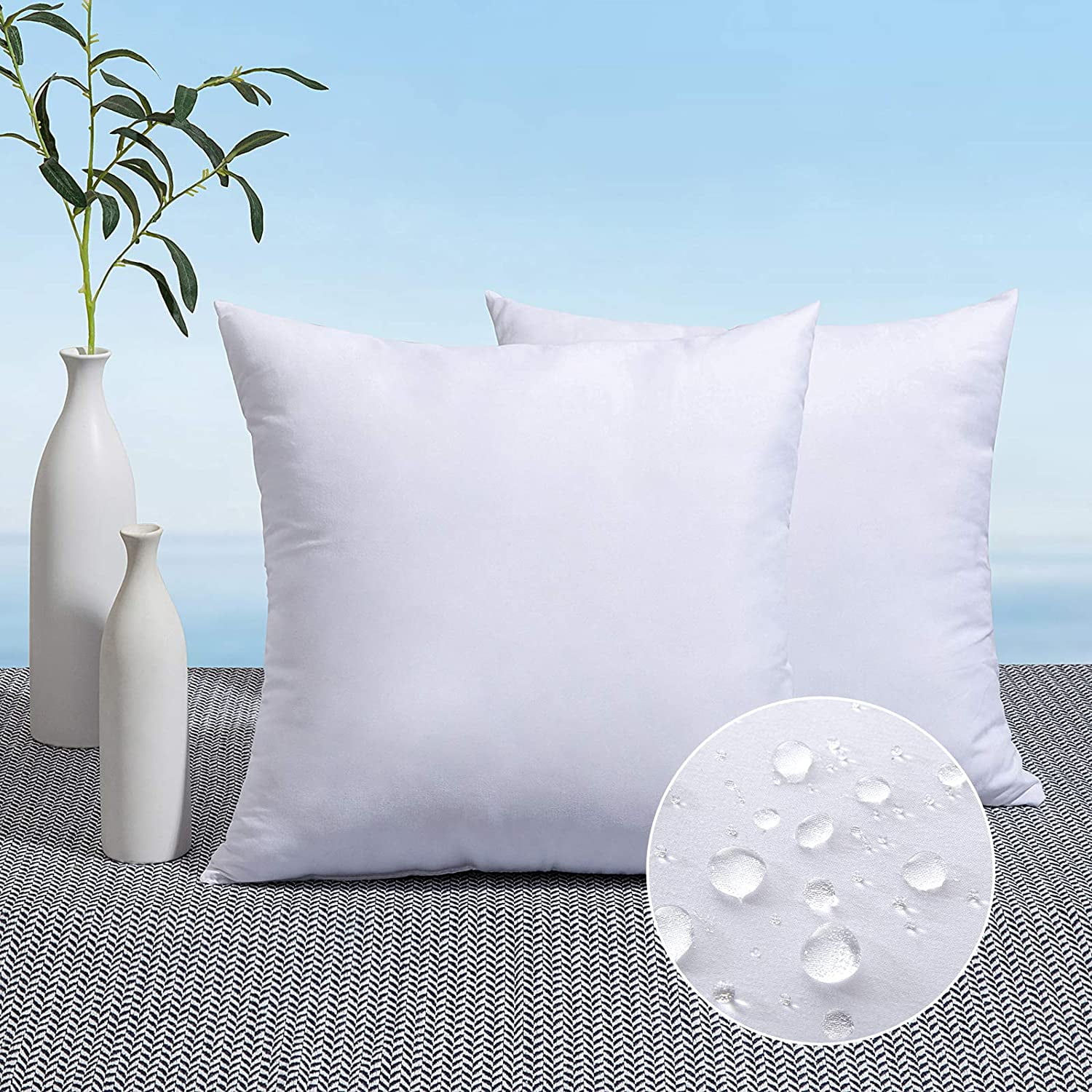 MIULEE Throw Pillow Insert Hypoallergenic Premium Pillow Stuffer Sham Square ... 