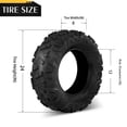 thumbnail image 5 of Ktaxon Set of 2 24x8-12 ATV & UTV All Terrain Tires, 6 Ply Tubeless Non-Directional Knobby Mud Tires, 5 of 14