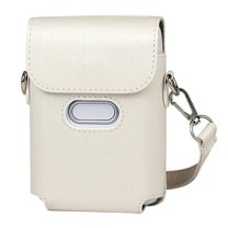 KALLORY 1Set Small Camera Bag Crossbody White Pu Leather for Women and Girls with Dustproof