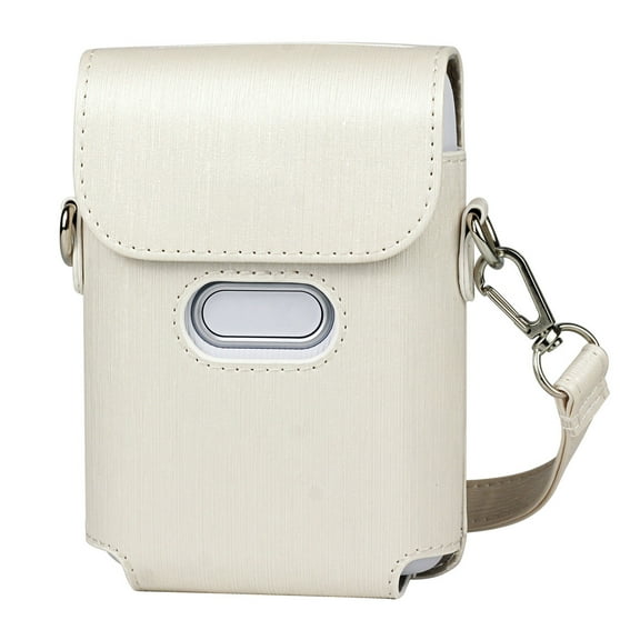 KALLORY 1Set Small Camera Bag Crossbody White Pu Leather for Women and Girls with Dustproof