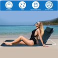 thumbnail image 4 of FYBTO Chaise de Plage Portable, Chaise de Camping, Chaise de Plage Pliante avec Support Dorsal et Sac de Rangement, Chaise de Plage Inclinable Réglable Légère pour Voyage Pêche Randonnée (Longue, Bleu Profond)-1067, 4 of 5