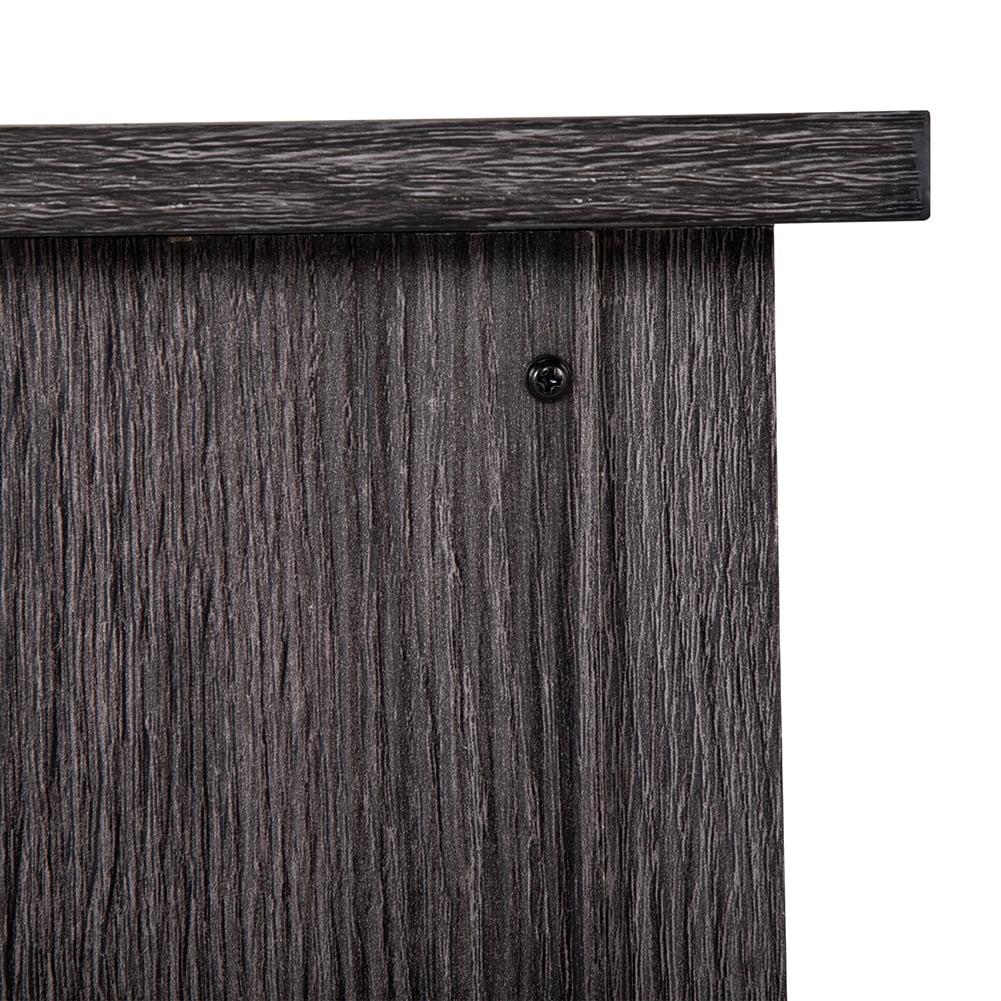 Kadyn Bedside Tables&nbsp;set of 2, Wooden End Side Table with Storage Cabinet and Open Shelf, Bedside Table for Bedroom, Living Room, Cement Gray