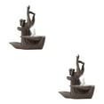 thumbnail image 1 of Transemion 1/2/3 Self-Care Routine Home Ceramic Backflow Incense Cone Holder Burner Lines Are Simple Ceramics Wuxiang Yunshui 2PCS, 1 of 6