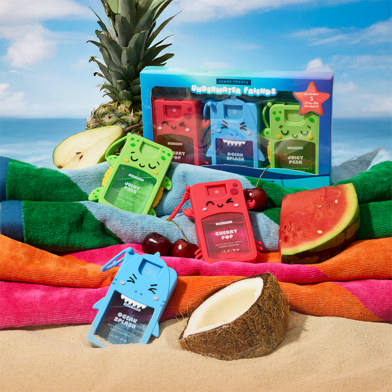 Scent Theory Underwater Friends Hand Sanitizer Spray Gift Set, 3