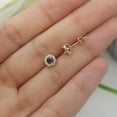 thumbnail image 2 of Dazzlingdaimonds Jewels 1.35 Ct Round Cut Black And White Diamond Halo Screw Back Womens Stud Earring's 14K Rose Gold Plated 925 Sterling Silver For Women's, 2 of 3