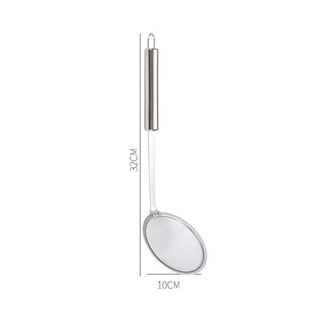 

Stainless Steel Oil Strainer Fine Mesh Food Strainer with Long Handle Home Use