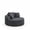 Corduroy | Gray, variant on Gaderth Oversized 55" Round Chaise Lounge Sofa – Deep Seat, Cloud Comfort, Cup Holders, Upholstered Corduroy – No Assembly, Great for Living Room or Bedroom, Corduroy | Gray