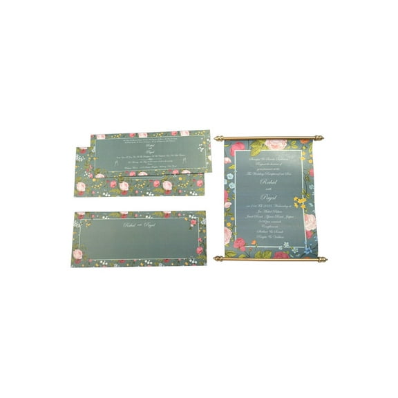 Green Scroll Invitations, Small Size Scrolls, Box Scrolls,Wedding party invitations cards birthday greeting Card engagement party scroll invitations, bridal shower invitations,wedding invite cards
