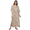 thumbnail image 4 of Moomaya Women Cotton Maternity Kimono Kaftan Long Maxi Dress Clothing, 4 of 5