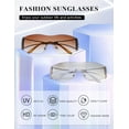 thumbnail image 5 of Wrap Around Y2K Sunglasses for Women Men Shield Flat Top Shades Futuristic Technology Frameless Sun Glasses, 5 of 7