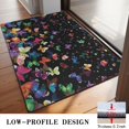 thumbnail image 3 of Black Colorful Dot Butterfly Pattern Door Rugs,Washable Non Slip Door Mats Indoor,Decorative Door Mats,Entry Mat Indoor for Entrance,Bedroom,Kitchen,Bathroom,20"x32", 3 of 6