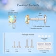 thumbnail image 5 of Limerencia G23 Hypoallergenic 18g Flat Back Stud Earrings | F136 Implant Grade Titanium Press Fit Threadless Push Pop in Cartilage Helix Labret Lip Monroe Tragus Piercing Studs, 5 of 8