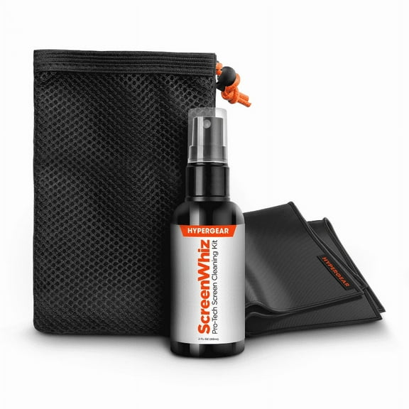 HyperGear ScreenWhiz 3-in-1 Screen Cleaning Kit w Cloth & Solution (15587-HYP)