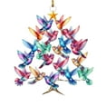 thumbnail image 3 of 4Pcs 2D Acrylic Hummingbird Christmas Ornaments - Set of Realistic Bird Decorations for Christmas Tree & Home Decor, Delicate Winter-Themed Hanging Accents, 3 of 9