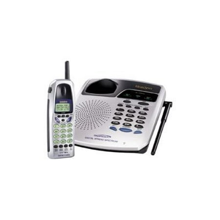 Uniden TRU 3466 - Cordless phone with caller ID/call waiting - 2.4 GHz - 4-way call capability - 2-line operation - metallic gray