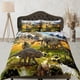 thumbnail image 1 of Ropa de cama de dinosaurios, funda nórdica para adultos, ropa de cama para dormitorios, juego de cama completo para chicos adolescentes,, 1 of 4
