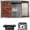 Silver, variant on Strictly Sinks Undermount Workstation Kitchen Sink 32 Inch 16 Gauge Embossed Wave Texture Copper