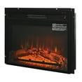 thumbnail image 2 of HOMCOM Electric Fireplace Insert for Wood Cabinets with Realistic Flame Effect and Automatic Shut-Off, Black, 2 of 9