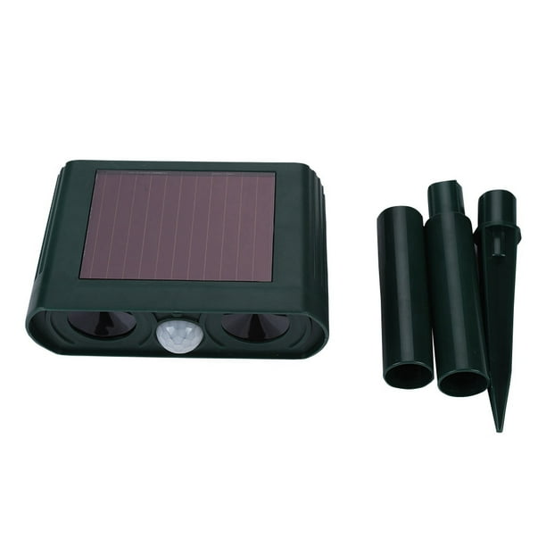Repelente de animales con sonido ultrasónico y ráfaga infrarroja solar para gatos y perros en exteriores, para jardín y granja.