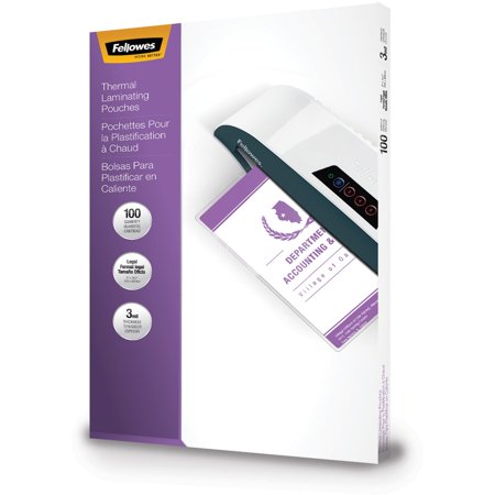 UPC: 0077511524554 | Fellowes  FEL52455  Legal-Size Glossy Thermal Laminating Pouches  100 / Pack  Clear