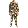 thumbnail image 3 of Naloa Fruits Men’s Pajamas Set - Long Sleeve Button Down Sleep Shirt and Pajama Bottoms Sleepwear Set-Large, 3 of 7