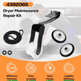 thumbnail image 6 of 4392065 Dryer Repair Kit with 341241 Dryer Belt, 349241T Drum Roller Kit, 691366 Idler Pulley-Parts for Model WED4815EW1, 6 of 7