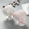 thumbnail image 4 of VONTER 1 Pieces Baby Girl Lacy Bonnet Eyelet Lace Christening Bonnet Cap Toddlers Beanie Breathable Sun Protection Hat, 3-18 Months, - Pink, 4 of 7