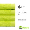 thumbnail image 4 of Premium 100% Cotton Towel Set of 4 Hand Towels 18" x 30" | 4 Ultra Soft and Highly Absorbent Hand Towels for Bathroom, Gym, Hotel, Spa, Machine Washable | Color: Apple Green, 4 of 9