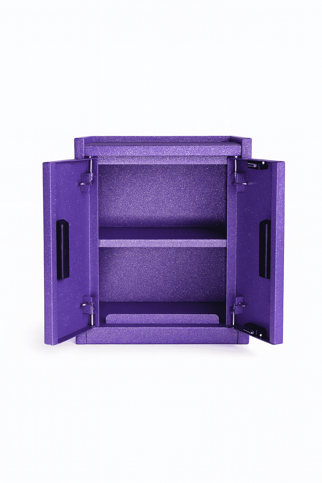 Hyper Tough Limited Edition 11.6-inch Steel Mini Tool Storage Cabinet, Purple Diamond Glitter, Double Doors & Non-Slip Top Mat