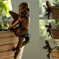 thumbnail image 5 of WMGHA Miniature Fairies Figurines Flower Pot Huggers Mini Resin Flying Angel Sculpture Fairy Garden Accessories Planter Pot Hanger Outdoor Garden Lawn Decoration,Vintage Angel Statue Decor, 5 of 6
