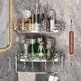 thumbnail image 4 of sunsanly Suction Cup Corner Wall Shelf Storage Rack Strong Load-bearing Large Capacity Easy to Install Heavy-Duty Shower Organizer Shelf, 4 of 8