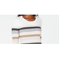 thumbnail image 2 of Karen Scott Women's Holly Striped Cotton Cable Sweater Brown Size Medium, 2 of 3