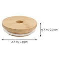thumbnail image 2 of 4pcs Mason Jar Bamboo Lids Glass Bottle Bamboo Lids Wooden Sealing Covers, 2 of 9