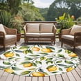 thumbnail image 4 of Round Rug 6Ft Washable Non-Slip, Summer Yellow Lemons Circle Area Rugs for Living Room Bedroom, Green Leaves Flowers Country Plants Indoor Floor Mats Carpet Runner for Home Decor Aesthetic, 4 of 8