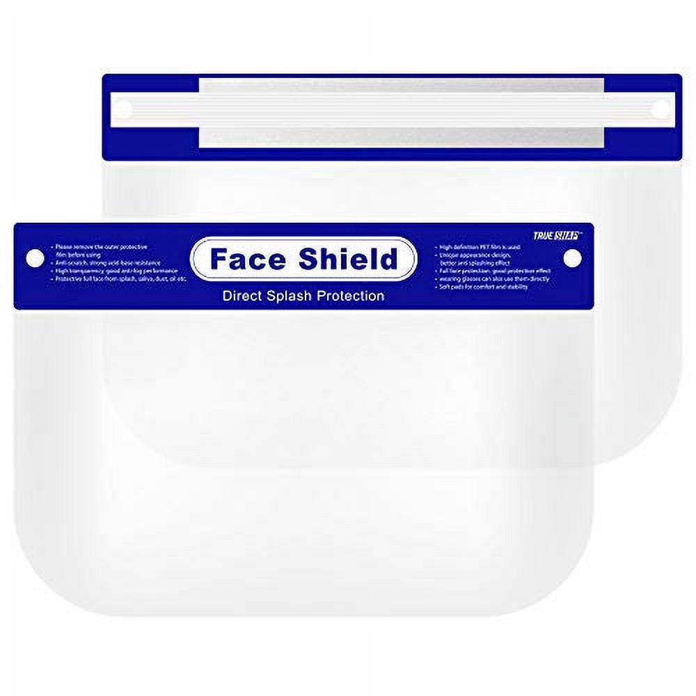 Face Shield 100-Pack, Reusable Transparent Anti-Fog Visor Full Face Safety Cover with Comfort Foam,100-Pack