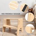 thumbnail image 3 of Toddler Step Stool, 3-Height Adjustable Wooden Stool for Kids, FSC & AS Birch Marine Plywood, 300lb Capacity, Bathroom Sink Independence, Kitchen Potty Training, Natural Wood, 3 of 4