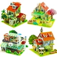 thumbnail image 2 of Rompecabezas estéreo 3D para niños, modelo de casa y coche hecho a mano, juguetes ensamblados, bloques de construcción para educación temprana, 2 of 3