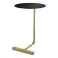 thumbnail image 3 of Home Square Aldovera Metal Round Side Table in Black and Gold - Set of 2, 3 of 8