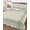Green, Sage Green, Seafoam, Celadon, variant on Quilt King Size Bedding Set, Green Grid Lines Reversible Summer Quilt 3 Pieces, Minimalist Stripes Linen Texture Beige Lightweight Bedspreads Coverlets with 2 Pillow Shams for All Seasons